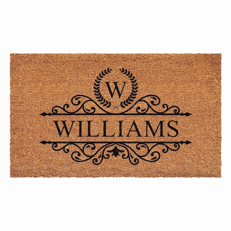 Calloway Mills Personalized Door Mat, Black, Natural, 24 in W x 48 in L 110342448